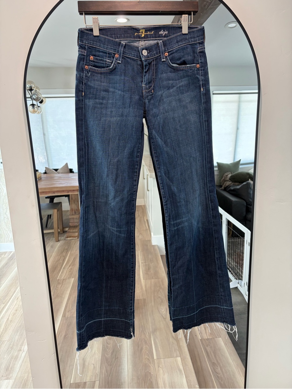 7 For All Mankind Dark Indigo Flared Jeans